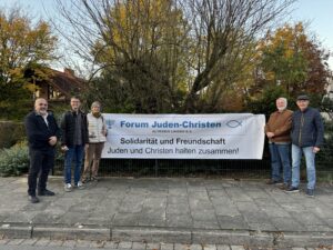 Solidaritätswache an der Synagoge Osnabrück zum Simchat-Tora- Massaker