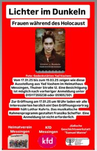 Lichter im Dunkeln - jüdische Frauen während des Holocaust in Messingen